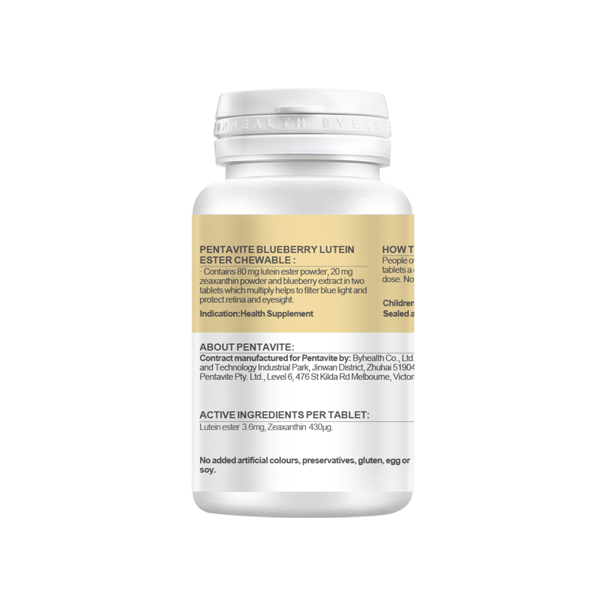 Alternative view of Pentavite Blueberry Lutein Ester Chewable